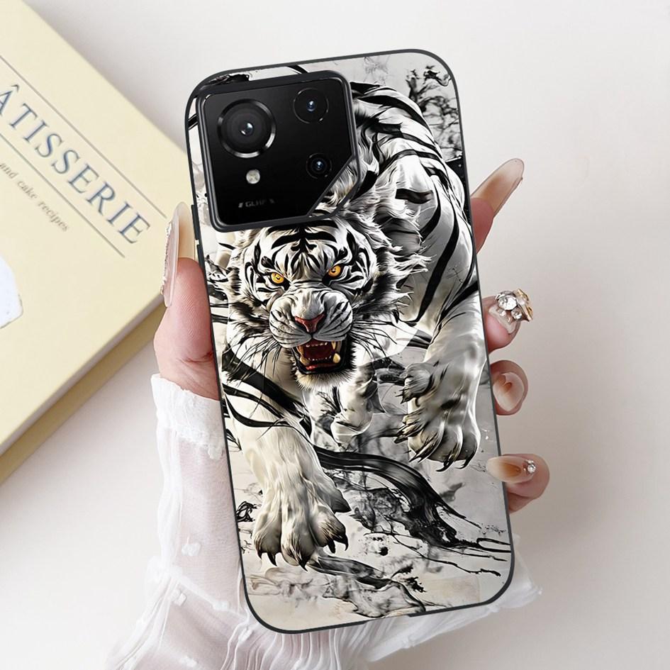 For Asus Rog Phone 9 Pro 5G Case Popular Flower Cartoon Soft Black Silicone Shockproof Cover For Asus Rog Phone 9 FE Phone9 Capa