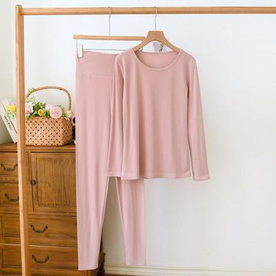 7A Women's Antibacterial Lightweight Warm Round Neck Underwear Set for Autumn & Winter