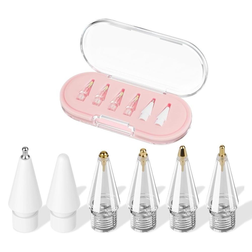 6PCS/Set Wear-Resistant Mixed Pen Tip Set No Delay Continuous Touch Replacement Pencil Tips for Apple Pencil 1/2 USB-C Pro