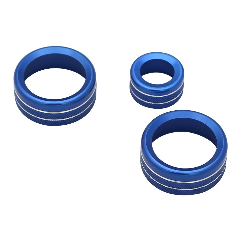 Car Air Conditioning AC Knob Cover for BMW X1 F48 2016 - 2025 Audio Volume Control Sticker Ring Accessories 3Pcs Aluminum Alloy