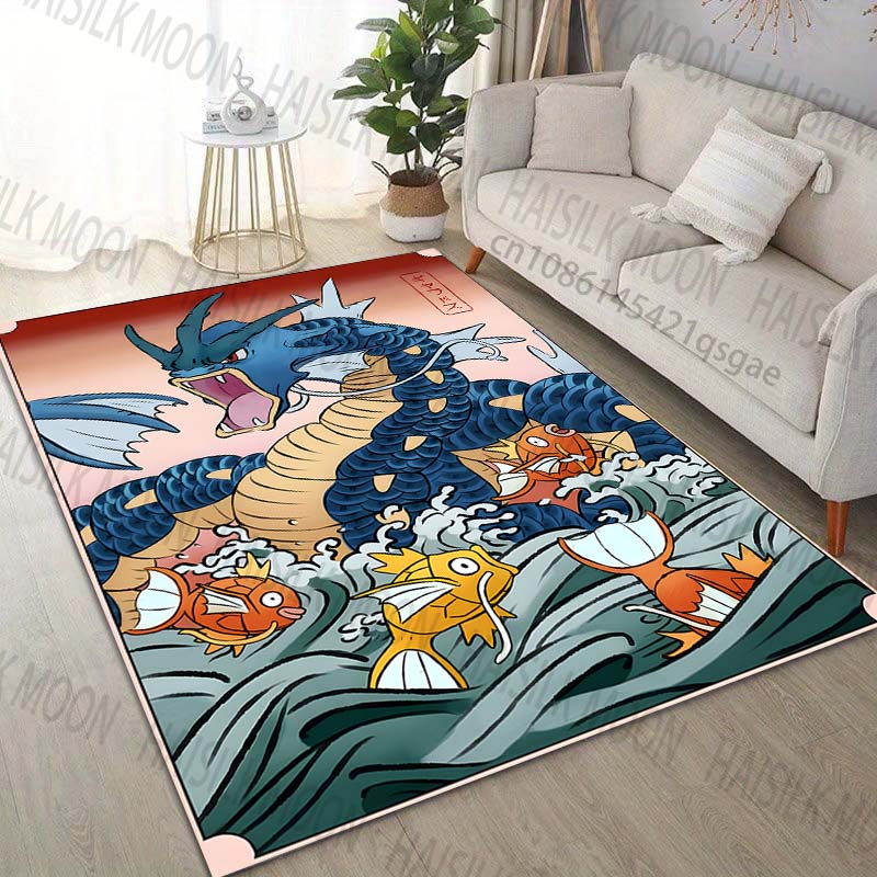 

Japan Pokémon Gyarados Print Carpet for Living Room Bedroom Kid s Room Home Decor Area Rug Sofa Cloakroom Play Mat for Gifts 40cm x 60cm