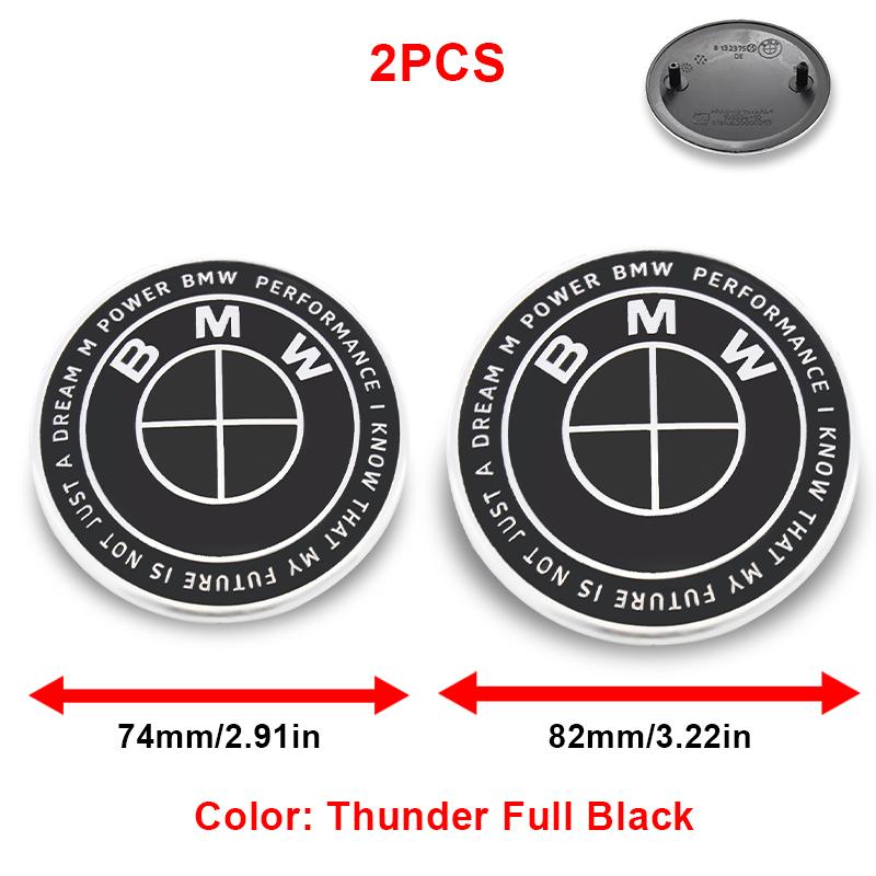 Drswk4 2Pc ABS 82mm 74mm Car Front Hood Emblem Rear Boot Trunk Logo For BMW M G20 G32 G11 X3 X5 X4 X6 X7 G30 G12 F40 F30 X1 Accessories