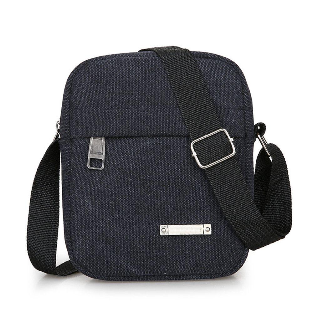 New Style Casual Canvas Men's Bag Shoulder Messenger Bag Small Backpack Handbags Outdoor Travel Mobile Phone Package Bags