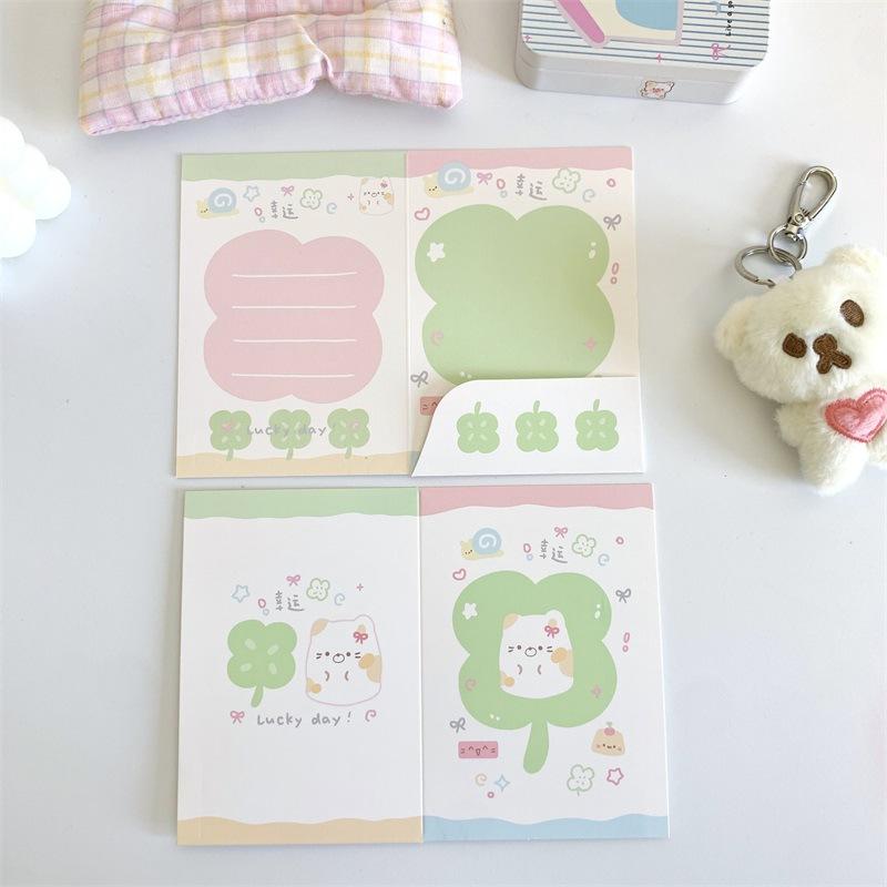 10 Pcs Kawaii Cartoon Folding Page for Girl  3-inch Photo Card Packing Protective Decor Board Card Packaging