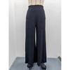 Fashion Loose Elastic Waist Women's Wide Leg Pants High Waist Casual Office Simple Office Trousers with Pockets Solid Color Elegant Clothing