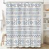 Modern Blue White Bath Shower Curtain Waterproof Fabric Decorative Bathroom Hanging Shower Curtains for Home Decoration 180x245c