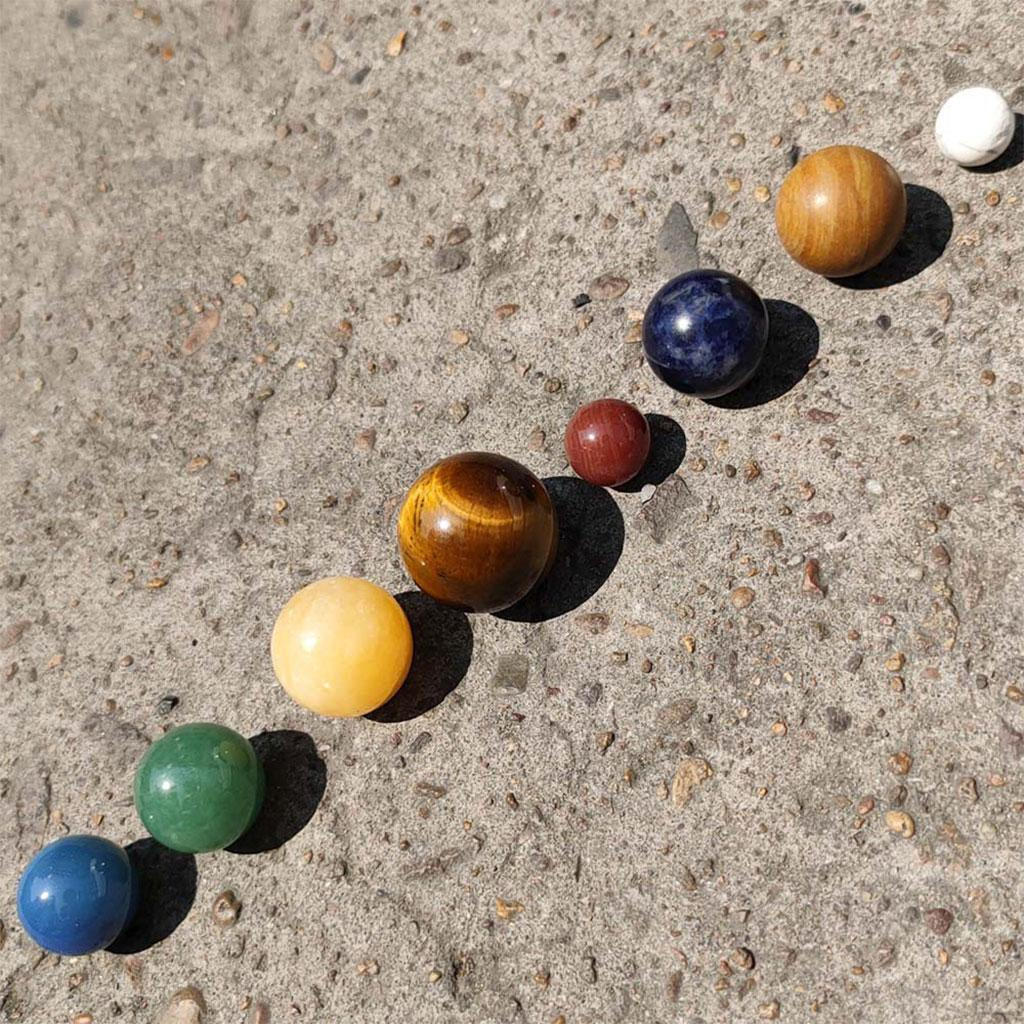 8 Planets Crystal Balls Teaching Props for Feng Shui Ornament Decoration