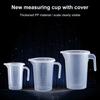 500ml/1000ml/2000ml Heat-resistant Measuring Cup Strong Toughness Plastic Clear Scale Portable Measuring Jug for Daily Use