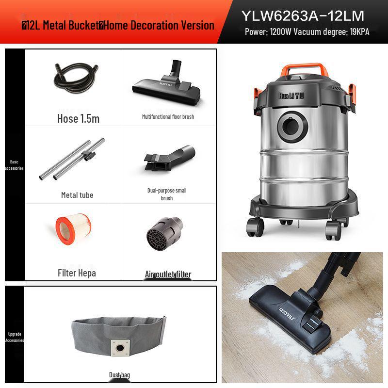 Yili High-Power 3-in-1 Wet/Dry Vacuum Cleaner for Indoor & Car Use