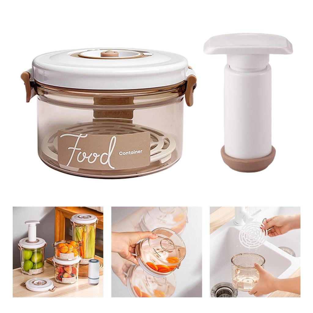 Vacuum Containers for Food Storage Portable Vacuum Sealer Vacuum Seal Food Storage Container with Lid for Marinating