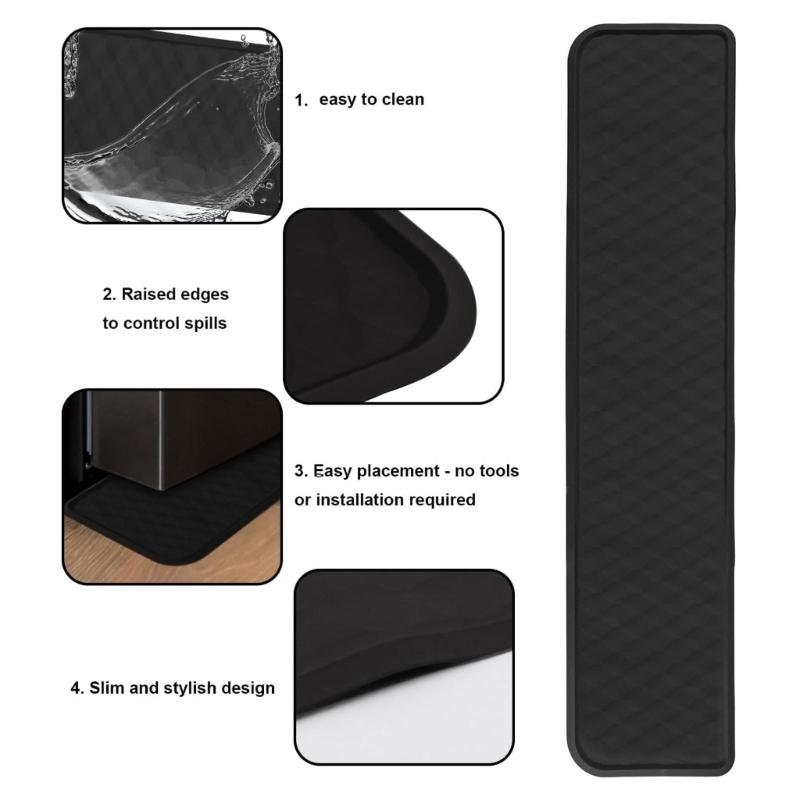 Safe Silicone Freezer Tray Washable Leakproof Bottom Refrigerator Base Guard Perfect for Refrigerators and Appliances