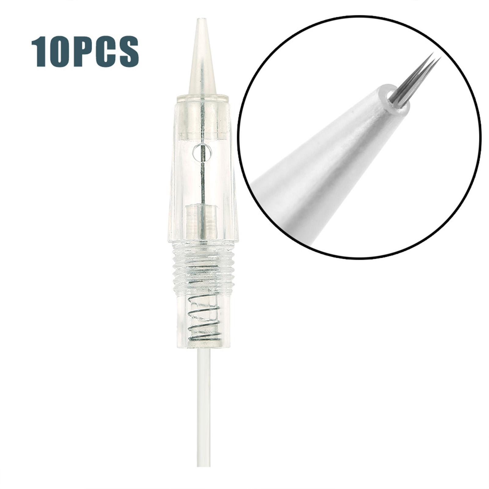 

Набор из 10 шт. картриджей для татуажа бровей и губ с вращающейся микроиглой, одноразовая стерильная игла R7 round 3 needles