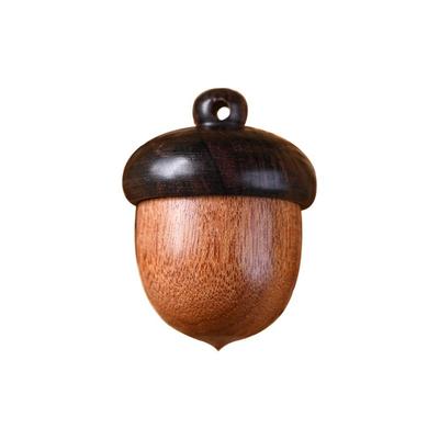 Items Acorn Shape Portable Granule Storage Box Medicine Tablet Container Mini Sandalwood Rescue Pill Case Medicine Pill Box
