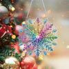 Spezielle Form Diamond Art Anhänger Winter Schneeflocke 2D Flach DIY Strass Diamond Art Fensteranhänger Wand Tür Dekoration