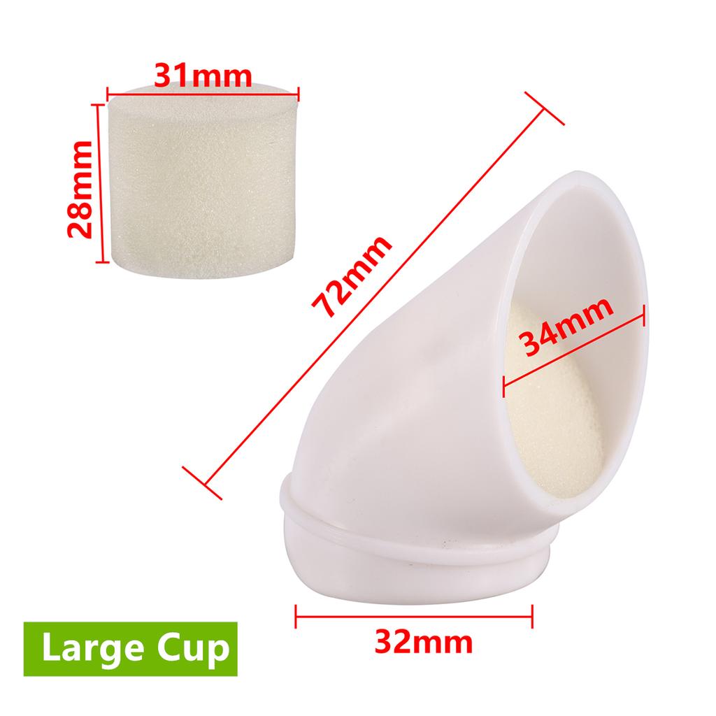 10Pcs PVC Pipe Soilless Hydroponics Fixed Plant Cups and Sponges Diameter 32mm Interface Plants Vegetables Seeds Nurturing Cups