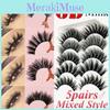 Pairs Multipack 5 Mink Hair False Eyelashes Wispy Fluffy Long Natural Lashes Eye