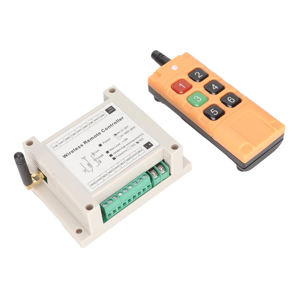 Remote Control Switch Multifunctional 6CH 433Mhz Remote Control Relay for Electric Doors Windows Ind