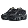 Nike Shox TL Preto Cinza Ferro Mulher Tênis Prateado Metálico FV0939-001