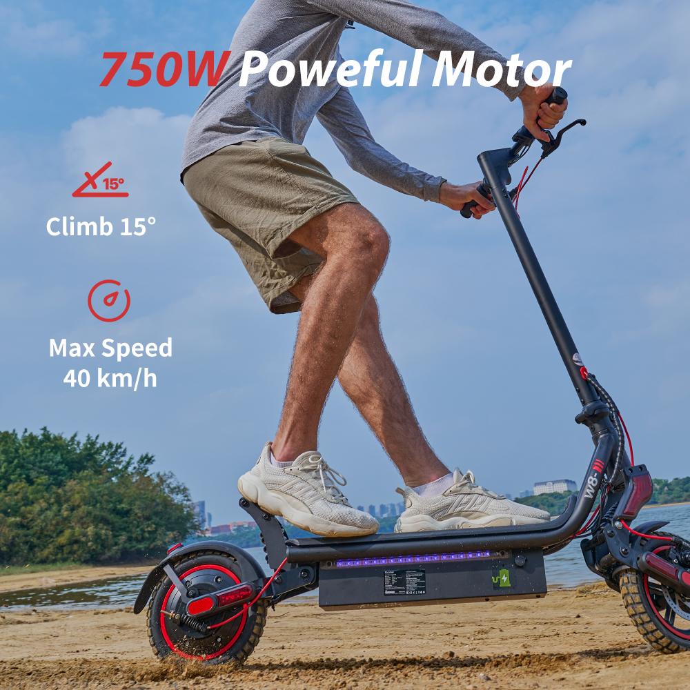 קורקינט חשמלי W8 מנוע 750W סוללה 48V14Ah, מהירות מקסימלית 40 קמ"ש צמיגי שטח 9.3 אינץ', בלם משולש עם אפליקציה מתלים כפולים קורקינטים חשמליים