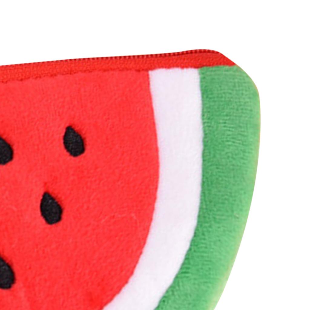 Watermelon Change Pouch Cute Fun Design Soft Plush Mini Purse for Lipsticks Earbuds Charging Cable