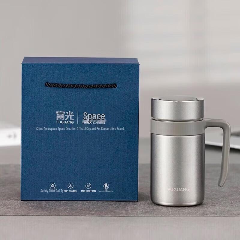 FUGUANG Smart Stainless Steel Insulated Tea Infuser Cup with Temperature Display