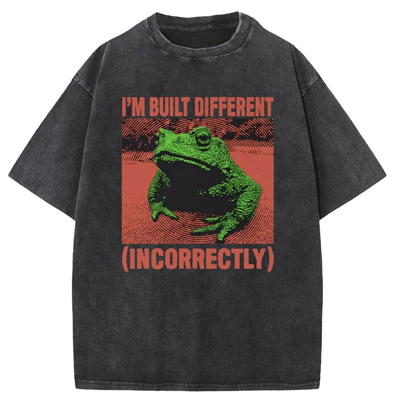 

Футболка «Ужасы никогда не кончаются, а я остаюсь глупым» в японском стиле с изображением лягушки из ретро-хлопка, мужская, свободного покроя XL разноцветный