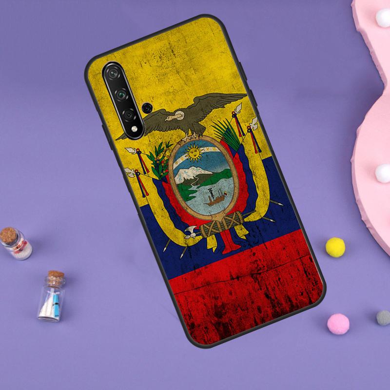 Ecuador Flag Case For Huawei P30 P20 P40 Lite Nova 5T 11i 8i 3i 9 10 SE 11 Pro Y90 Y70 Y61 Y60 Y91 Cover