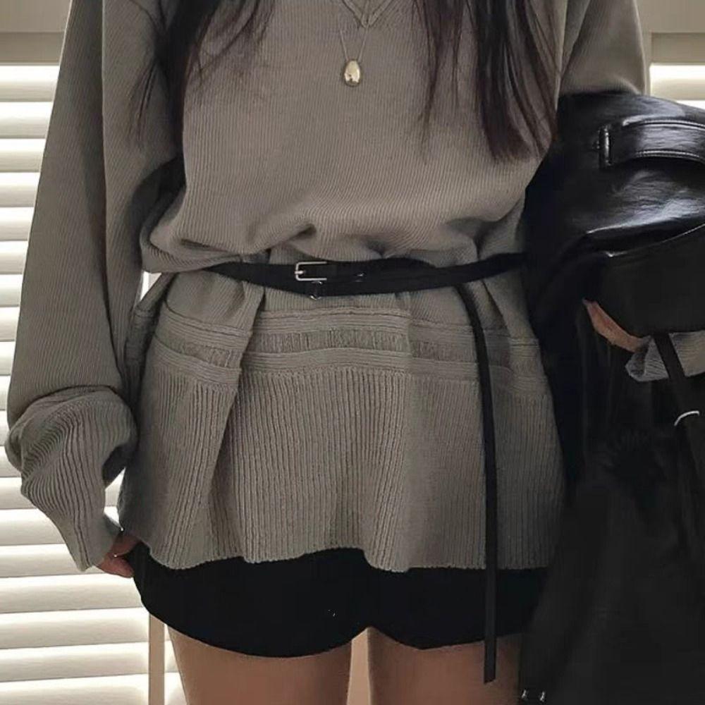 210cm Women's Belt Versatile Skirt Belt Trendy Leather Belt  for Women