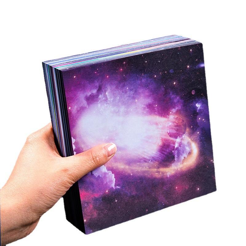 The New Starry Sky Origami Colored Paper Handmade Special Luminous Color Pearlescent Double-sided Printing Paper Paper-cut