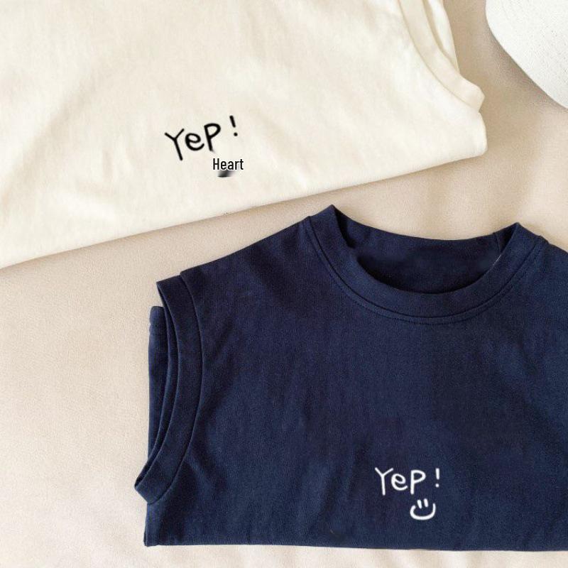 2024 Trendy Cotton Sleeveless T-Shirt for Kids – Cute Summer Vest for Boys and Girls