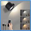 LED Wall Sconces Light Touch Control Double Head Wall Lamp 360 Rotatable 3Colors Wall Lights Wireless Night Lights for Bedroom