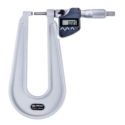 Mitutoyo Digimatic Steel Plate Micrometer, 389-251-30, PMU150-25MX