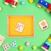 VICASKY 1 Set Sand Tray, Wooden Educational Montessori Sand Tray for Classroom Use, Early Education, Preschool Montessori Toys, Yellow