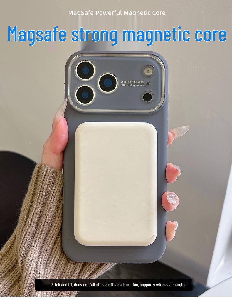 iPhone 16 Pro Magnetic Case with Integrated Lens Film, Drop Protection, and Wireless Charging Compatibility