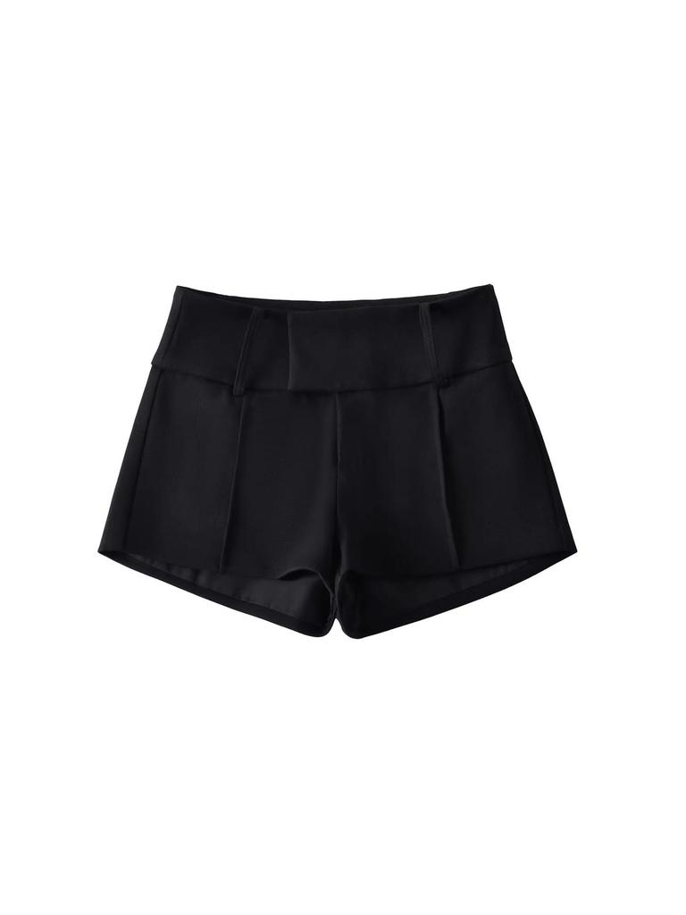 Korean Style Women's Versatile Low-Waist A-Line Shorts - Slimming Fit, Petite Wide Waist, Spring 2026 New Arrival.