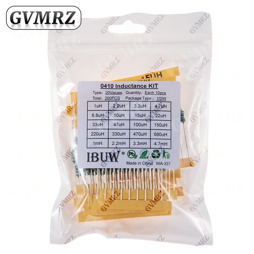 Color Ring Inductor Assortment 0307 1/4W 0410 1/2W 1UH 10UH 100UH Inductors Inductors Assorted Set Kit
