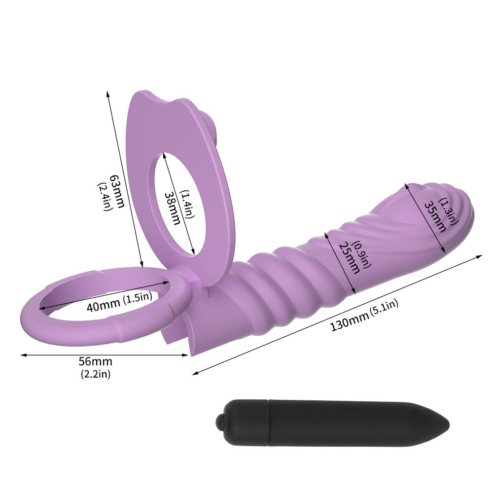 Double Penetration Penis Dildos Vibrators Prostate Massager For Women Men Anal Beads Butt Plug Sex Ring G Spot Massage Vagina