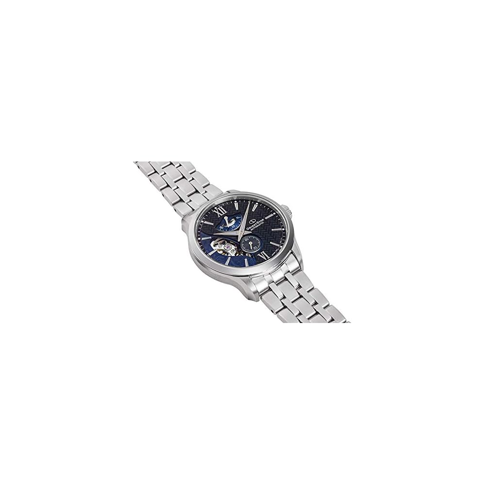 Orient Star Automatic Mechanical Watch Layered Skeleton Open Heart Men's Black 2-Year Warranty