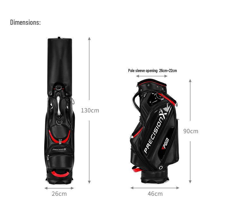 PGM Men's Waterproof PU Golf Bag, Large Capacity Club Bag