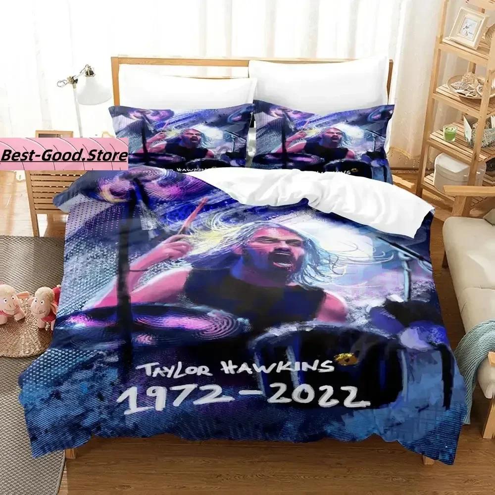 

Comforter Rip Taylor Hawkins Bedding Set Single Twin Full Queen King Size Bed Set Aldult Kid Bedroom s 3D Bed Comforter (quilt)-EU Single(135*200cm)3pcs