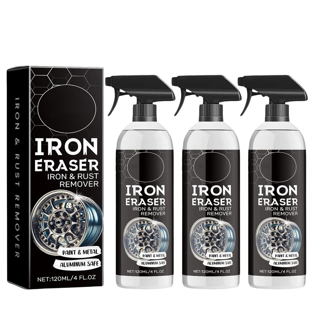 Gomme à Rouille Fer Spray Nettoyant Fer et Rouille 120ml Sûr pour Peinture Aluminium et Surfaces Métalliques Nettoyant Rouille Efficace pour Usage Automobile