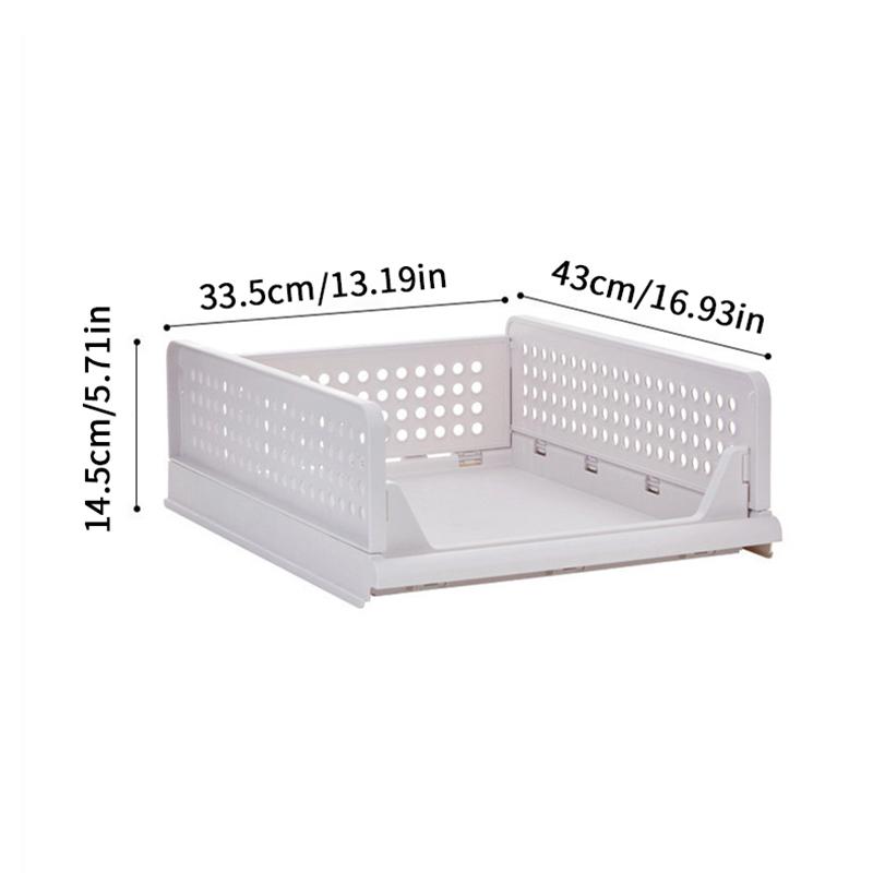 Clothes Storage Drawer High-Capacity Foldable Plastic Storage Box Household Stackable Drawer Organization Household Accessories