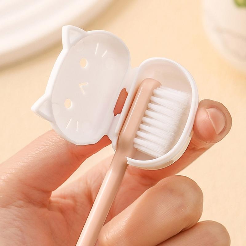 Adorable Kitten Shaped Toothbrush Protector Hygienic Travel Essential For Adults Kids