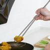 2Pairs Stainless Steel Long Chopsticks Metal Chopstick Reuse Kitchen Tool For Cooking Serving And Hot Pot Noodles