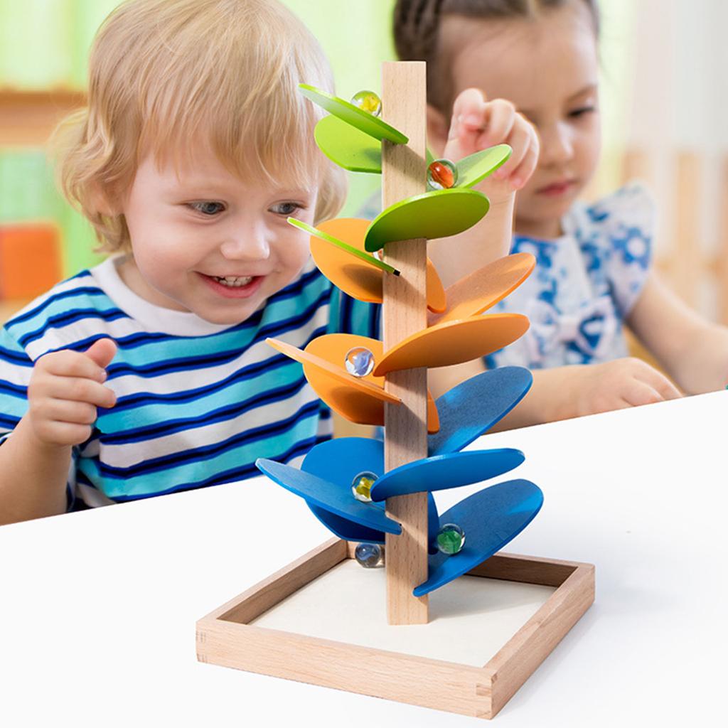 Montessori Educational Toy For Kids Wooden Ball Drop Music Tree Colorful Beads For Boys And Girls Nursery Learning