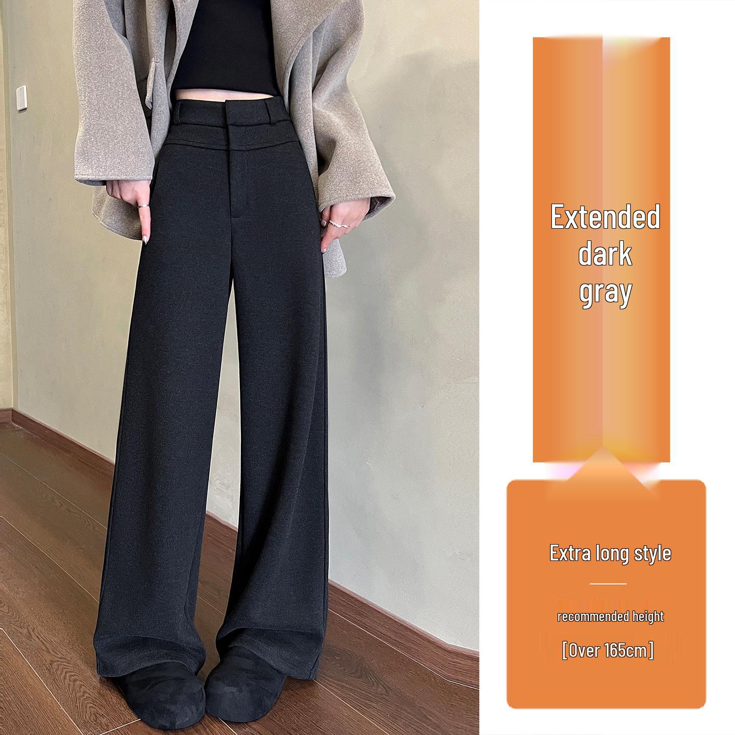 

Pants King: Women s Wide-Leg High-Waisted Wool Suit Pants - Autumn/Winter Thick Velvet, Floor-Length, Straight-Leg Style L