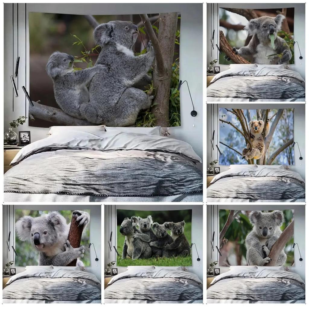 Tier Niedlicher Koala Wanddeko Wandteppich Zuhause Wohnzimmer Wandteppich