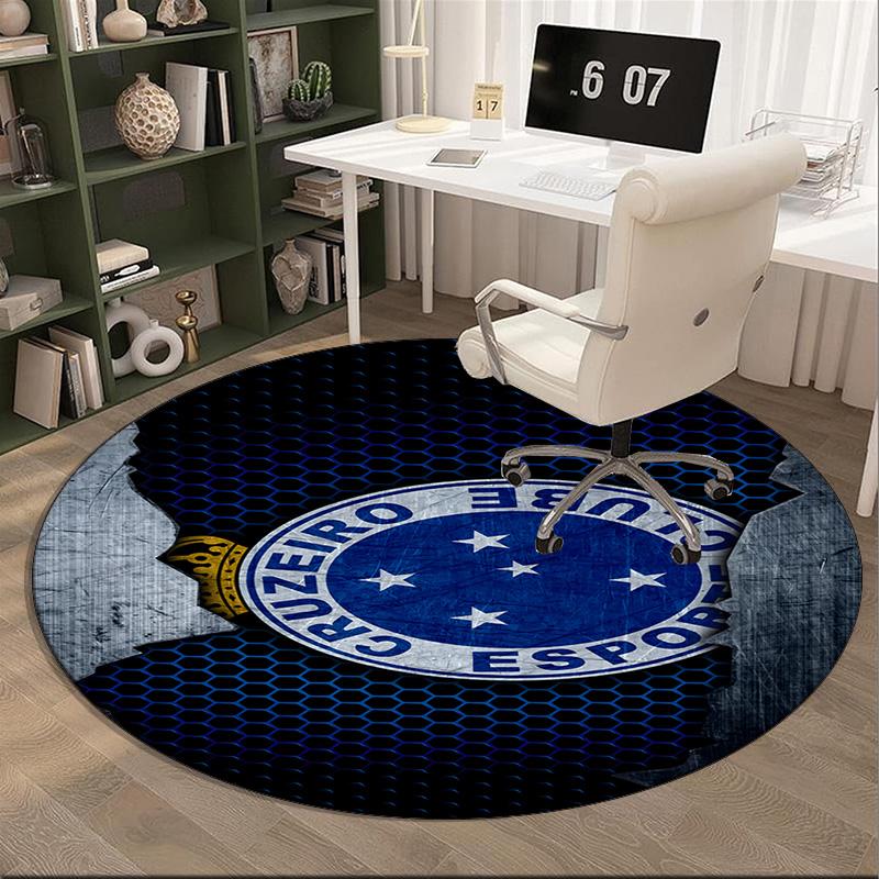 1PC round rug Fc Stars Shine Printed Round Area Rug ,Rug For Home Office, Round Chair Rug, Decorative Carpet Fan gifts Christmas gift