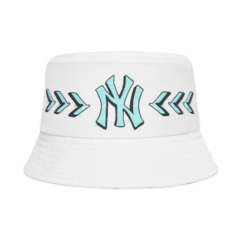MLB Cotton Bucket Hats Unisex White Fashion 3AHTS022N-50WHS