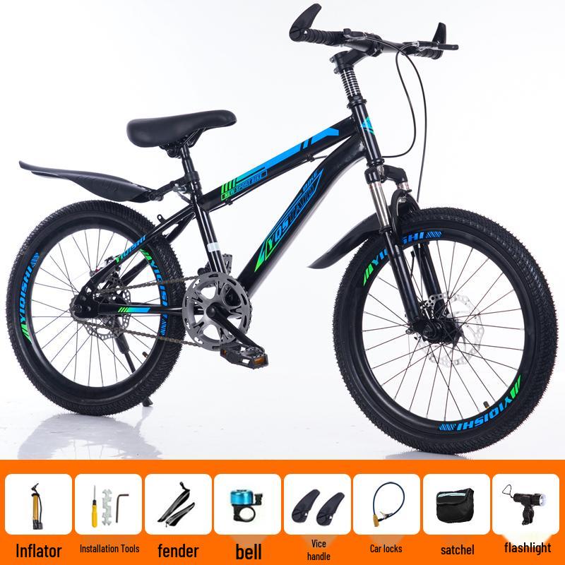 Children's Mountain Bike: Variable Speed, Disc Brake, Ages 6-12, Suitable for Boys, Girls, and Teens